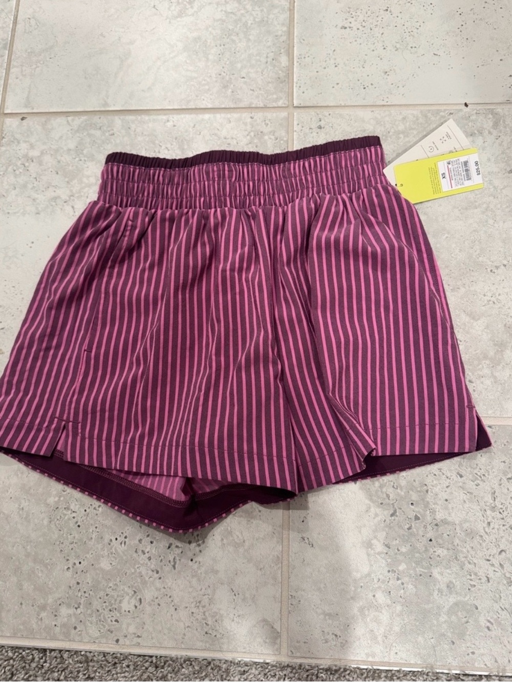 all in motion Pink and Burgundy Striped Athletic Shorts
